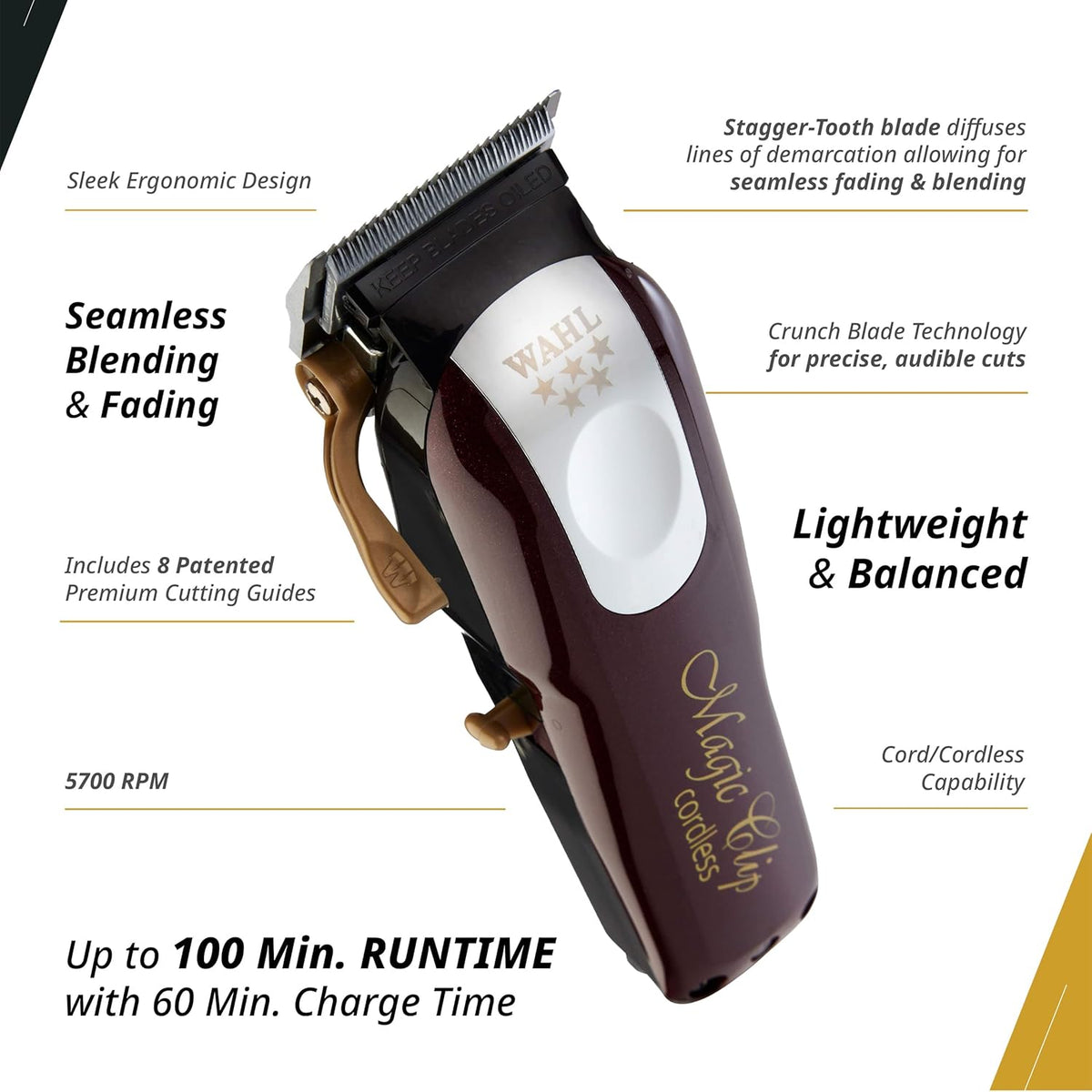 Wahl 5-Star Cord/Cordless Magic Clip for Sale