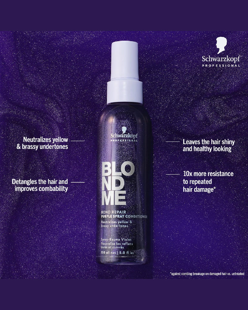 Schwarzkopf BlondMe Bond Repair Purple Spray Conditioner 5 oz