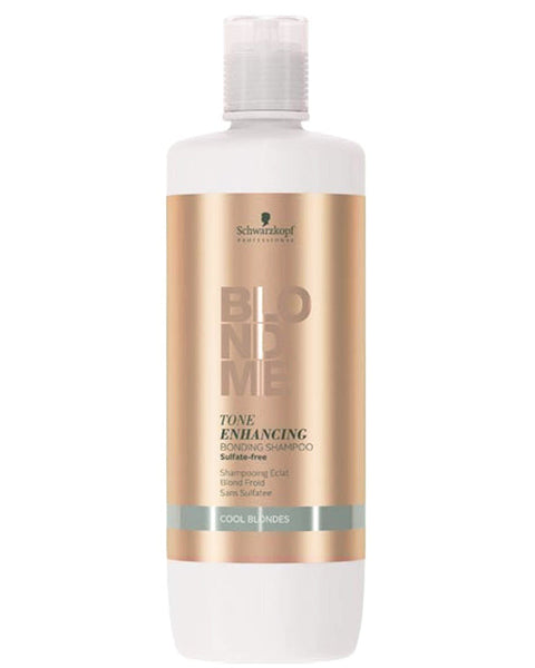Schwarzkopf BlondMe Enhance Bond Sulfate Free Shampoo - Cool Blondes 1 Liter - United Hair Salon Supplies