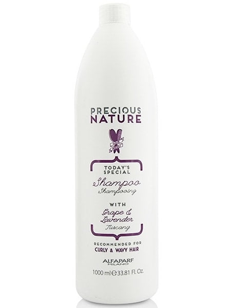 Alfaparf Precious Nature Grape and Lavender Curly & Wavy Hair Shampoo - 1 Liter