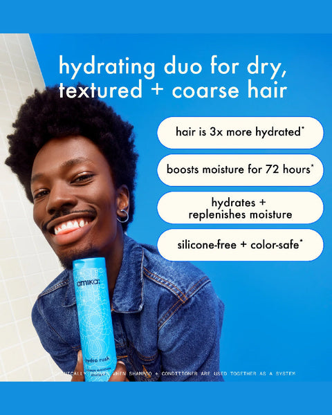 Amika Hydro Rush Intense Moisture Shampoo 9.2 oz