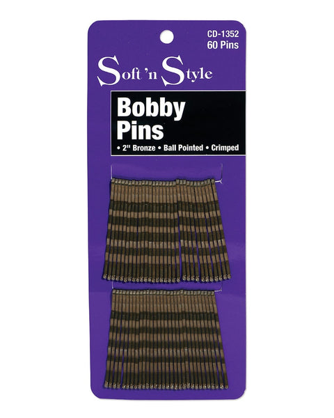 Burmax Soft 'N Style Bobby Pins 2" 60/card