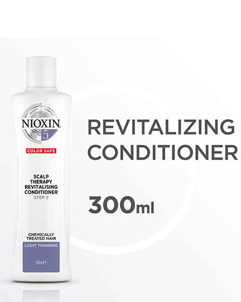 Nioxin System 5 Cleanser & Scalp Therapy Medium to Coarse Hair Natural Or Chemically Treated Noticeably Thinning Hair Duo 33.8oz