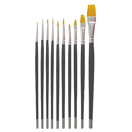 Burmax Debra Lynn Pro 10 Piece Nail Art Brush Set - United Hair Salon Supplies