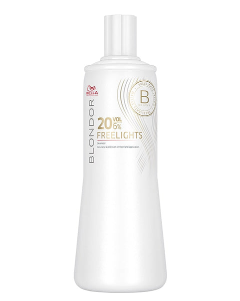 Wella Blondor Freelights Cream Developer 33.8oz 20 Volume, 30 Volume, 40 Volume