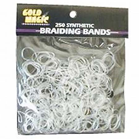 Burmax Gold Magic Clear Braiding Bands 250ct - United Hair Salon Supplies