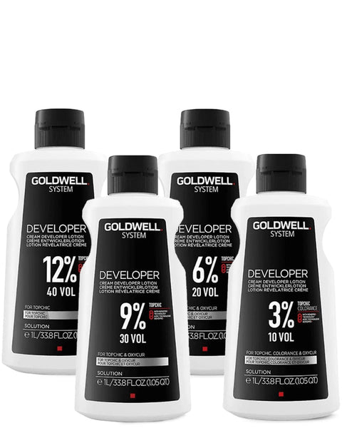 Goldwell System Cream Developer Lotion 33.8oz 7 Volume, 10 Volume, 20 Volume, 30 Volume, 40 Volume