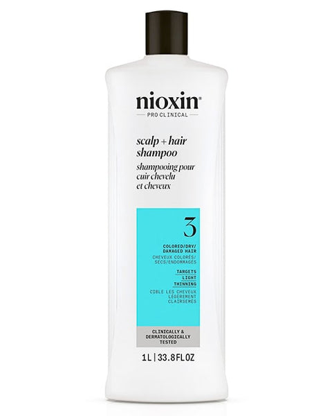 Nioxin System 3 Cleanser Normal to Thin-Looking Hair Chemically Treated Shampooing 33.8oz