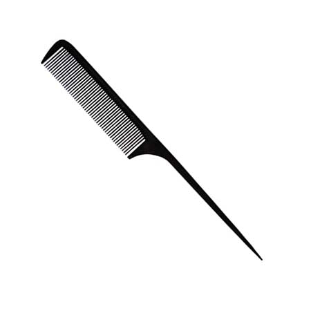 Burmax Salonchic 9.5" Rat Tail Carbon Comb - Coarse - United Hair Salon Supplies