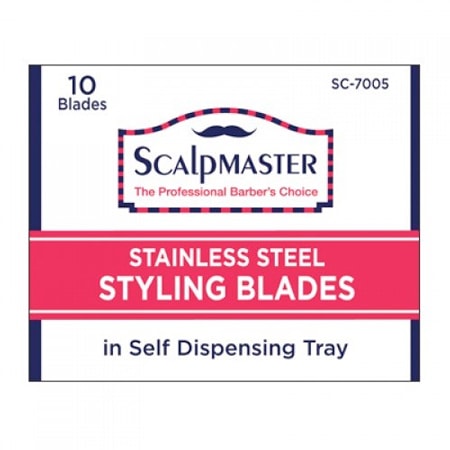 Burmax Scalpmaster Stainless Steel Styling Blades