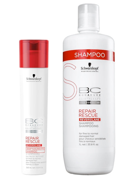 Schwarzkopf BC Bonacure Hairtherapy Cell Perfector Repair Rescue Reversilane Shampoo 33.8oz / 1L - United Hair Salon Supplies
