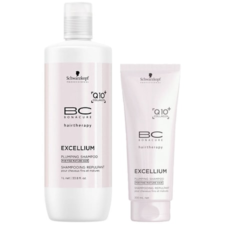 Schwarzkopf BC Bonacure HairTherapy Excellium Plumping Shampoo for Fine Mature Hair 1 L (33.8 oz) - United Hair Salon Supplies