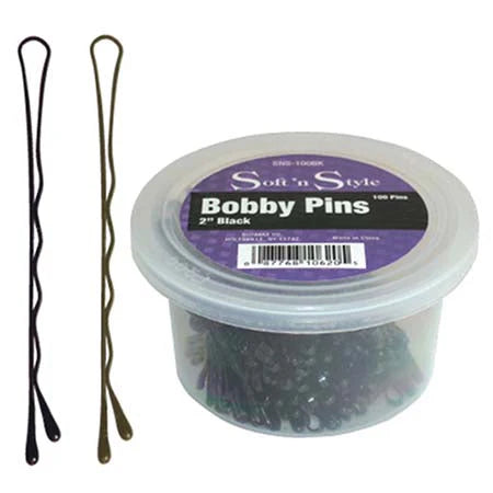 Burmax Soft N' Style 2" Bobby Pins - 100 per Container