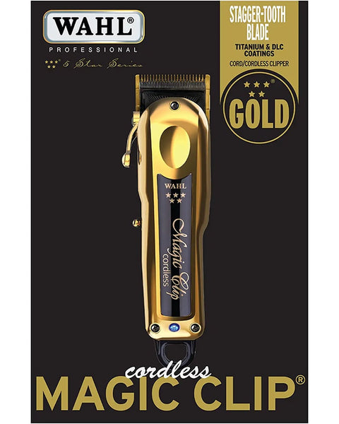 Wahl Professional 5 Star Gold Cordless Magic Clip Hair Clipper 8148-700
